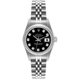 ساعت رولکس زنانه سیلور صفحه مشکی Rolex date-just SBDI874
