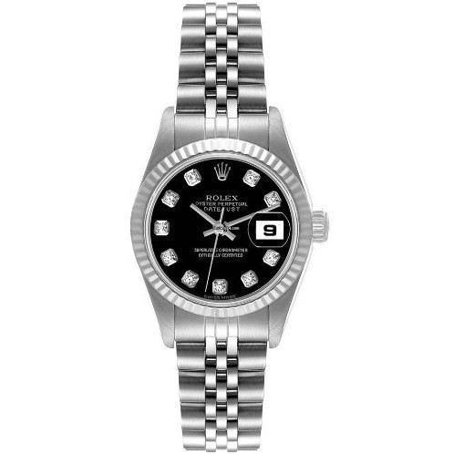 ساعت رولکس زنانه سیلور صفحه مشکی Rolex date-just SBDI874