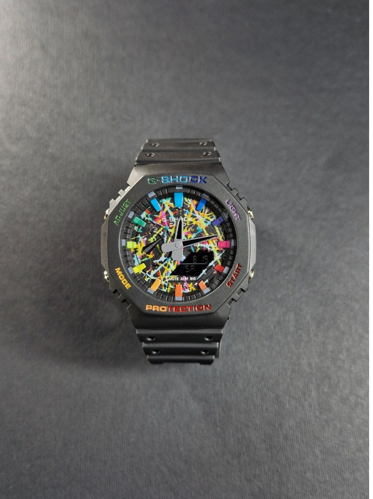 ساعت مچی مردانه جی شاک مدل GA-2100RB با بند پلاستیکی