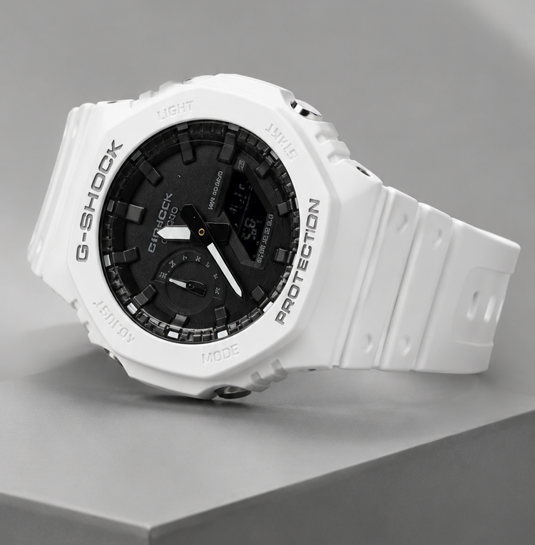 ساعت مچی کاسیو مدل GA-2110SU-3A جی شاک مردانه با بند رزین
